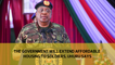 The government will extend affordable housing to soldiers, Uhuru says