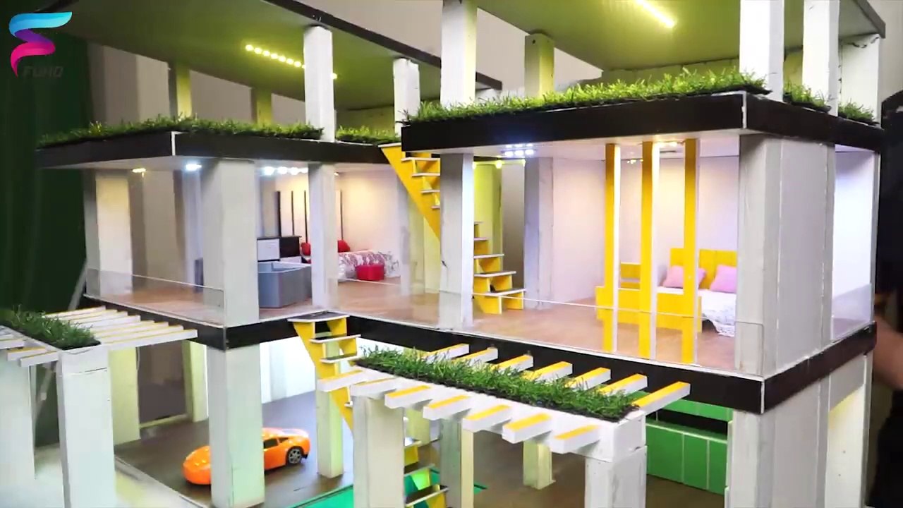 BRICKLAYING build a Mini House with swimming pool model 2   @MCKook   @MonsterKook