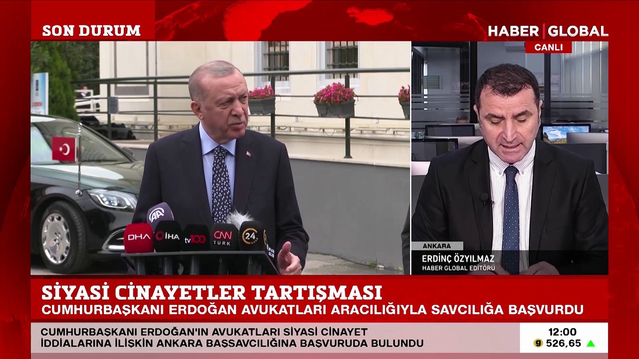 Cumhurbaşkanı Erdoğan'ın avukatlarından savcılığa siyasi cinayetler iddiaları hakkında başvuru