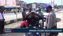 Polres Sorong Tingkatkan Razia Kendaraan