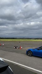 High speed braking into a corner in a GR Yaris whilst being buzzed by a police helicopter