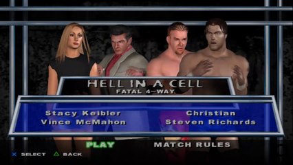 Here Comes the Pain Stacy Keibler(ovr 100) vs Vince McMahon vs Christian vs Steven Richards