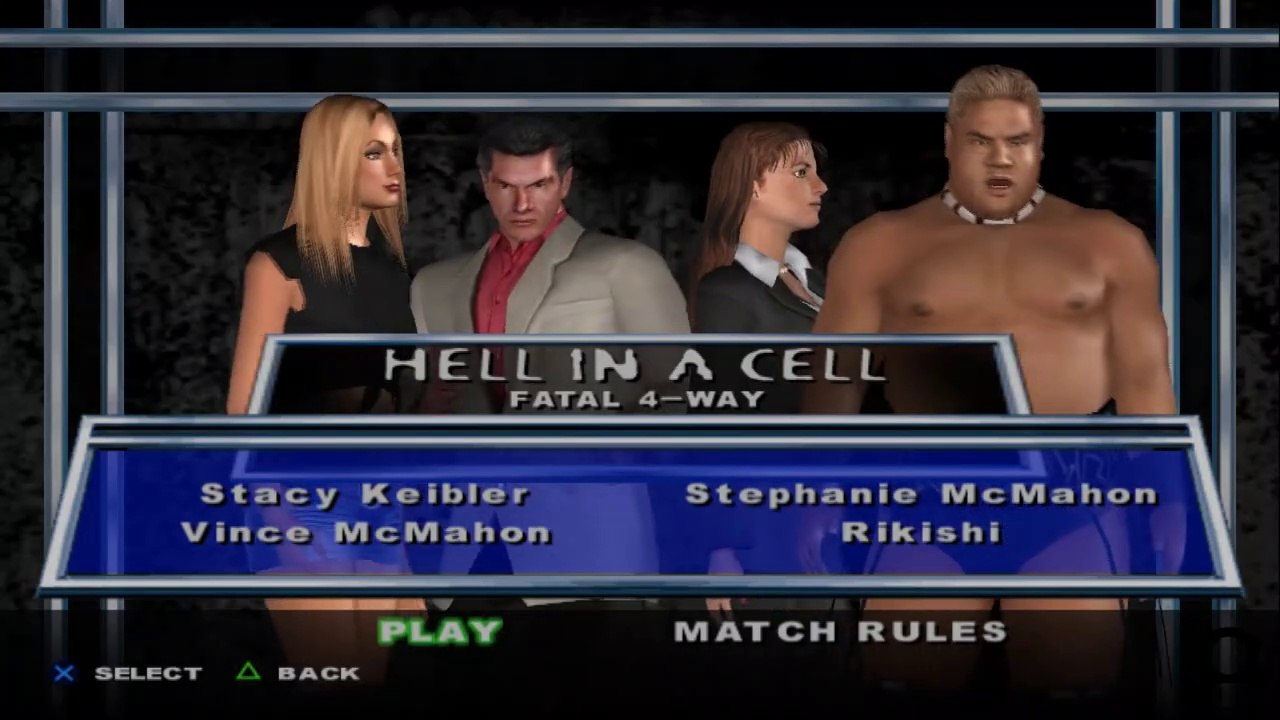 Here Comes the Pain Stacy Keibler(ovr 100) vs Vince McMahon vs Stephanie McMahon vs Rikishi