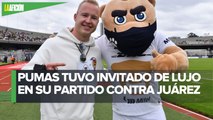 Nikita Mazepin visita el Estadio Olímpico Universitario para el Pumas vs Juárez
