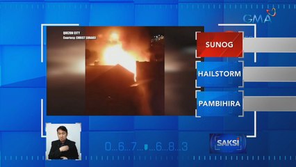 Sunog, sumiklab sa isang residential area sa Quezon City | Saksi