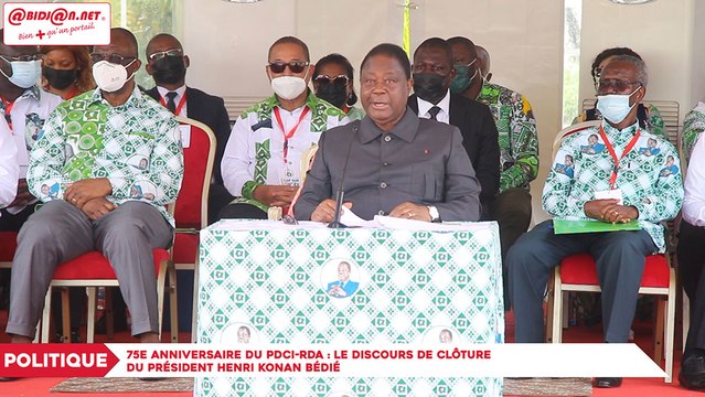 75e anniversaire du PDCI-RDA : Le discours de clôture du président Henri Konan Bédié