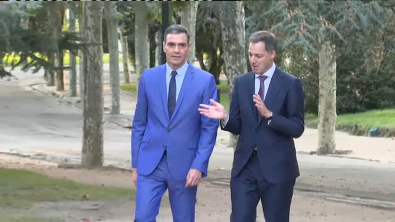 Sánchez recibe al primer ministro belga en Moncloa