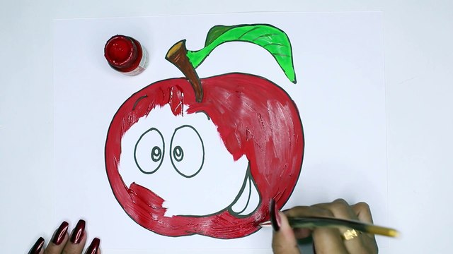 Draw Apple And Lemon + Yummy Yummy song lyrics English | Nursery Rhymes & Fruit kids songs | D Billions