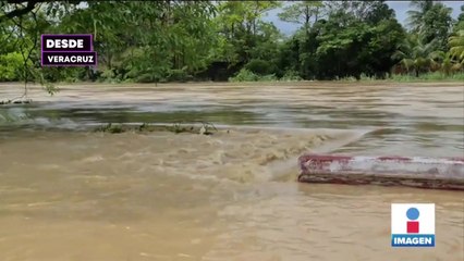 Se desborda el río Agua Dulcita en Veracruz