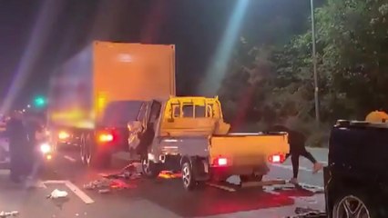 '쿵!' 추돌사고 잇따라...약품 창고 불 밤새 진화 / YTN