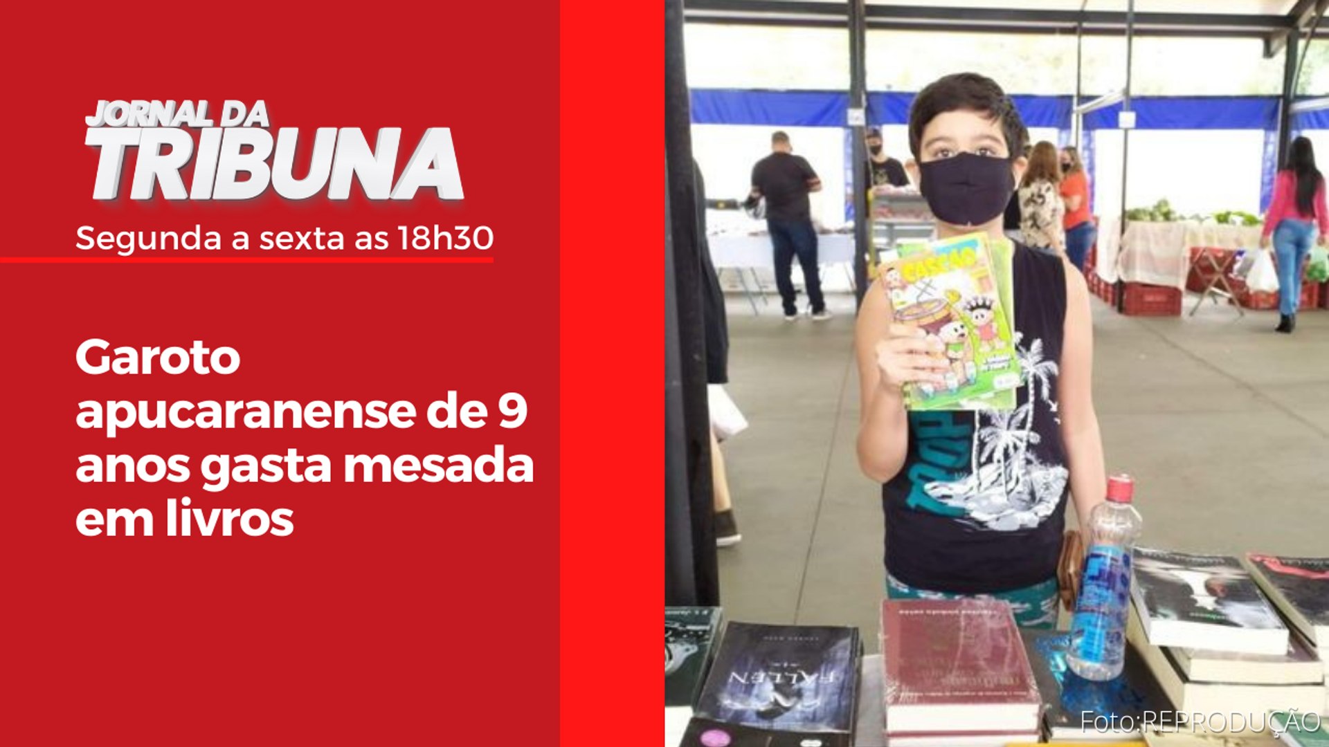 Garoto apucaranense de 9 anos gasta mesada em livros