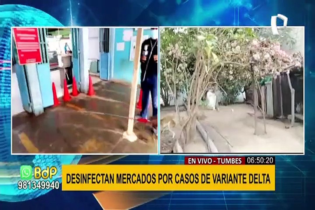 Tumbes: desinfectan mercados para prevenir aumento de contagios con variante delta