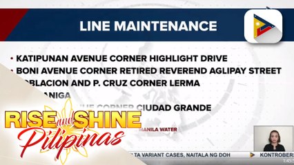 Download Video: Ilang lugar sa Pasig, Mandaluyong, at Quezon City, makararanas ng water interruption ngayong araw