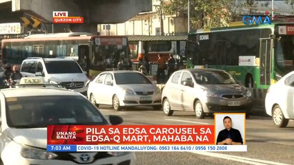 Pila sa EDSA carousel sa EDSA-Q-Mart, mahaba na | UB