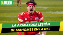 La lesión de Mahomes en la NFL le dejó el cuello como acordeón