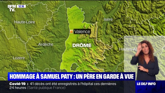 Valence: un père de famille placé en garde à vue après avoir soutenu son fils ayant crié Allah Akbar lors d'un hommage à Samuel Paty dans son collège