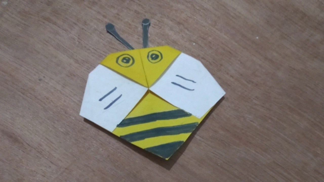 Paper Bee making for kids