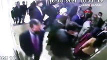 Davutoğlu'nun asansör kazasına ilişkin görüntüler ortaya çıktı