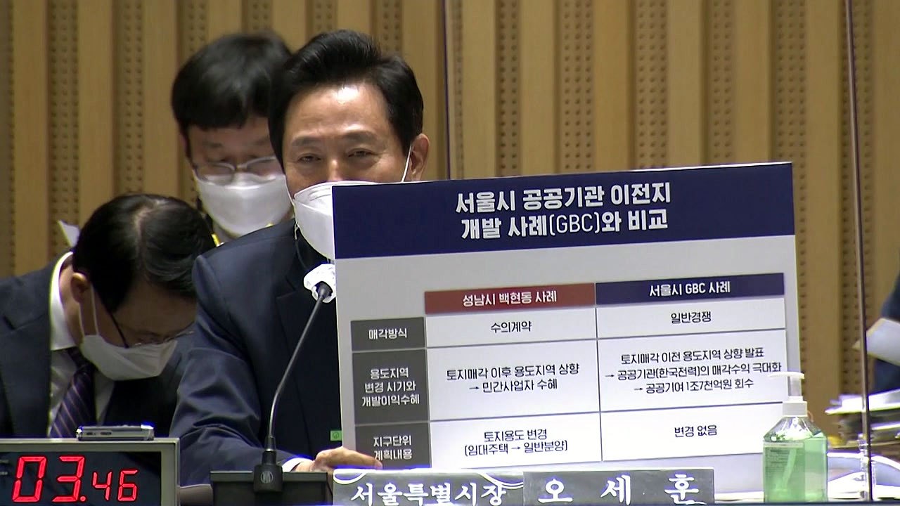 [서울] 오세훈, 이재명 비판..."대장동 개발, 상상도 못 할 일" / YTN