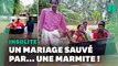 En pleines inondations en Inde, ils se rendent à leur mariage en marmite