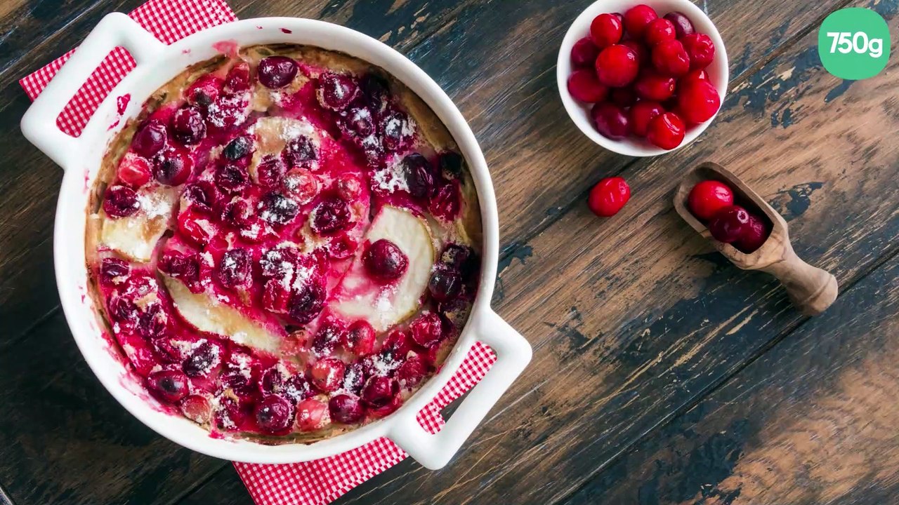 Clafoutis aux cranberries fraîches au thermomix