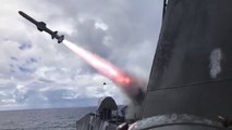 USS Coronado Harpoon Missile Launch