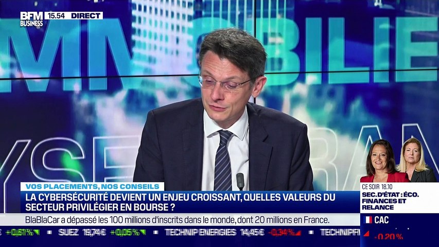 François Monnier (Investir) : La cybersécurité devient un enjeu croissant,  quelles valeurs du secteur privilégier en Bourse ? - 19/10 - Vidéo  Dailymotion
