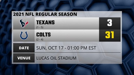 Texans @ Colts Game Recap for SUN, OCT 17 - 01:00 PM EST