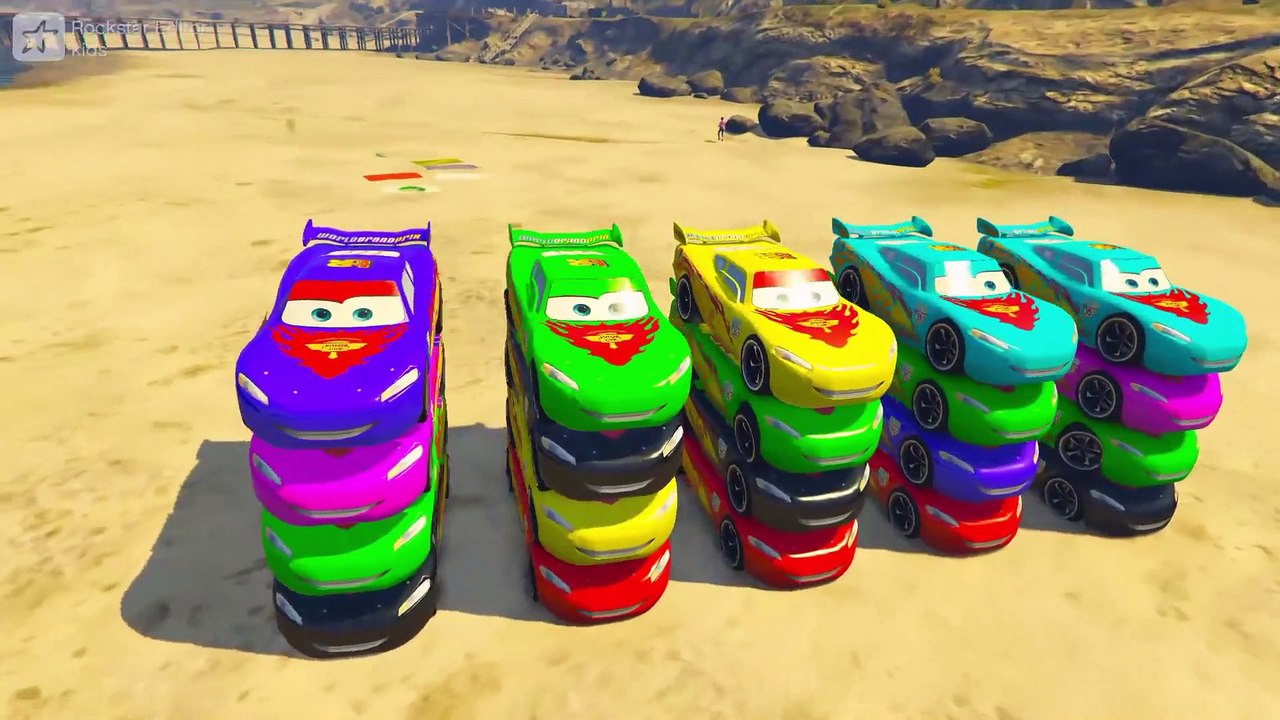 Learn Number With cartoon car Color Cars For Kids Nursery Rhymes for