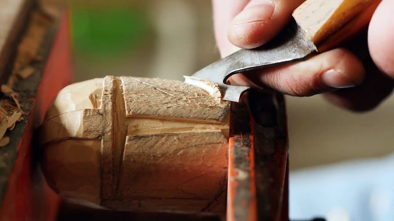 woodcarver carves a helmet of a robot    helmet #helmets #helmetlovers #helmetloversindonesia