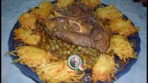 اطباق رمضان طاجين الجلبانة بلحم خروف مع بطاطا مشوكة