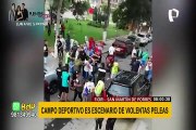 SMP: cancha deportiva se convierte en campo de peleas callejeras