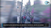 Manifestación espontánea en Son Roca contra el centro de menas