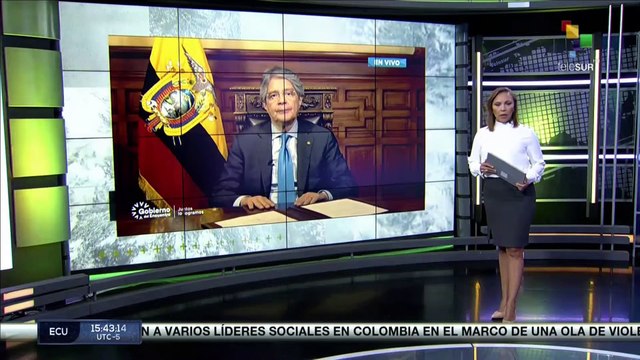 Presidente Guillermo Lasso decreta estado de excepción por 60 días en Ecuador