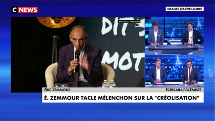 Eric Zemmour tacle Mélenchon sur la créolisation