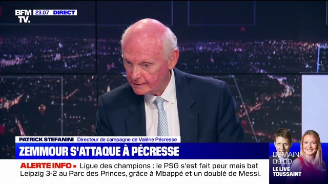 Patrick Stefanini à propos d'Éric Zemmour: On ne peut pas se contenter, pour gérer un pays, de formules de polémiste