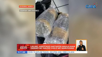 Lalaki, arestado matapos mahulihan umano ng halos 3 kilo ng marijuana | UB