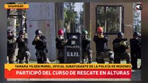 Participó del curso de rescate en alturas