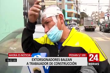 Extorsionadores balean a trabajador de construcción