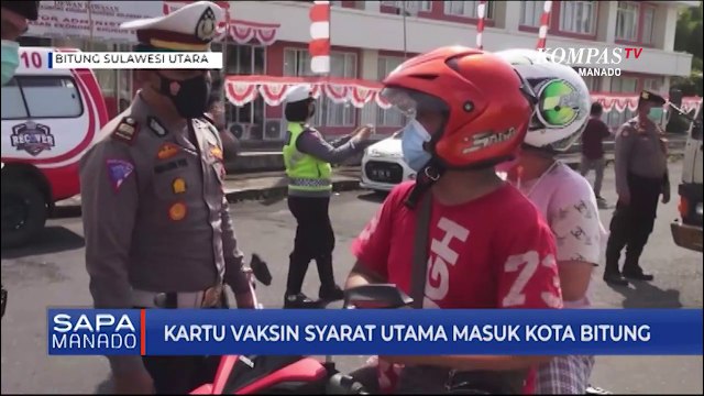 Kartu Vaksin Syarat Utama Masuk Kota Bitung