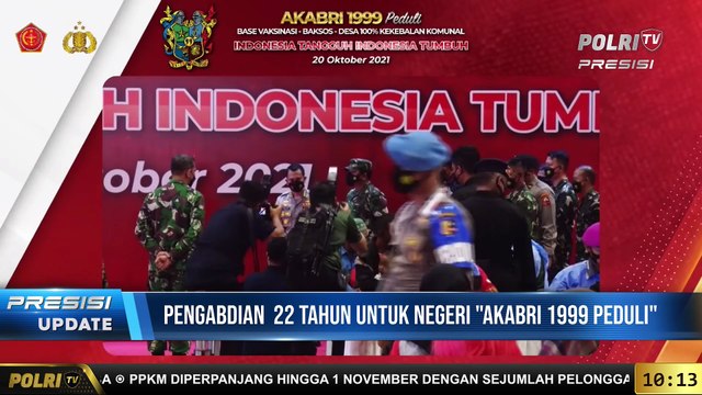 PRESISI Update 10.00 WIB : Vaksinasi Massal dan Pemberian Bantuan Sosial Akabri 1999 Berlangsung Serentak di 34 Provinsi