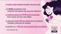 En México, cada dos horas muere una mujer por Cáncer de Mama