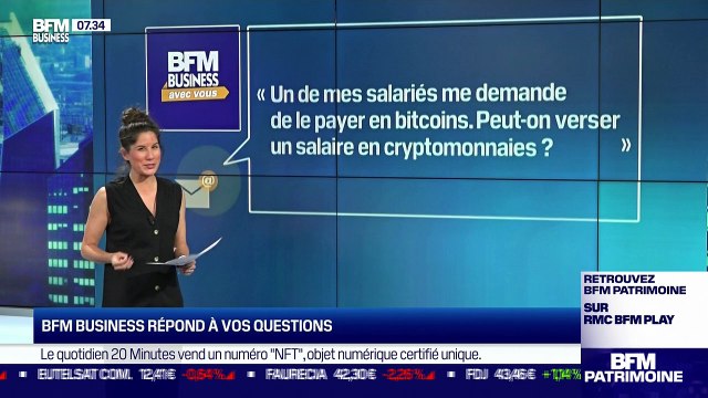BFM Business avec vous : Peut-on verser un salaire en cryptomonnaies ? - 20/10