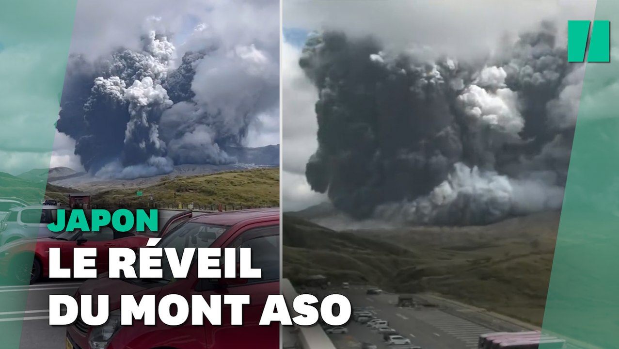 La spectaculaire éruption volcanique du Mont Aso au Japon