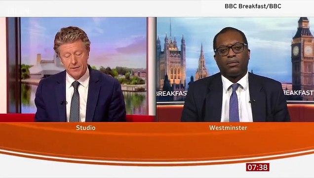 Government minister Kwasi Kwarteng asked if he would encourage people to wear a face mask like himself