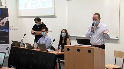"Premiers questionnements pratiques (table ronde)", Benjamin Laroche, Docteur en droit (Airbus), Brian Galland (Sopra Steria), Jérémie Boullu Chataigner (Airbus) et Caroline Lorente Lapole (Apsys)_IDP-Futur Droit de l'IA-10_Table_ronde