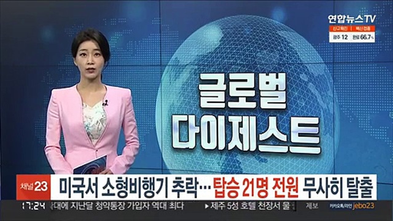 미국서 소형비행기 추락…탑승 21명 전원 화재 직전 탈출