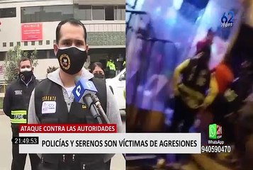 Policías y Serenos son víctimas de agresiones