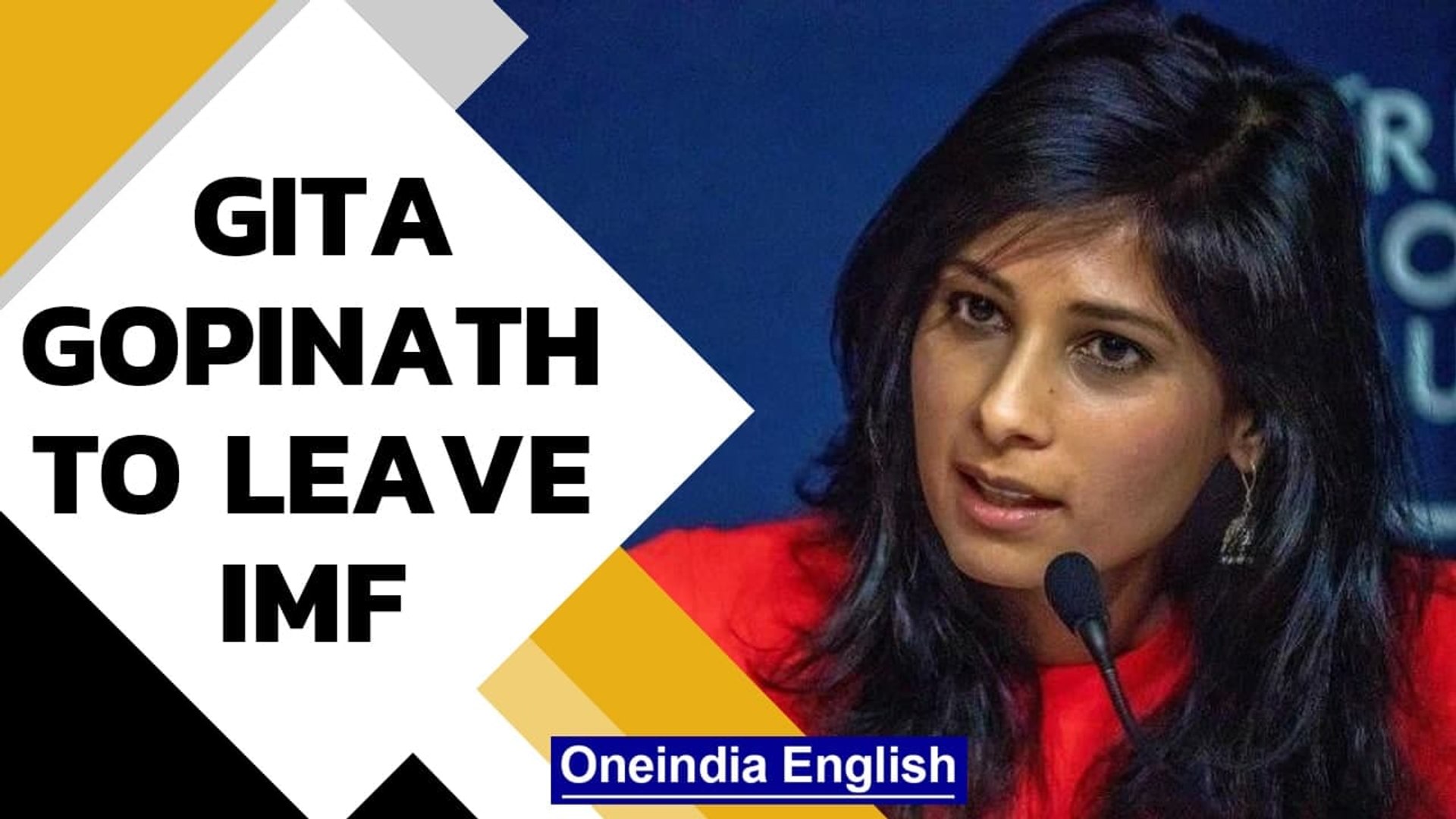Gita Gopinath To Leave Imf Return To Harvard In January Oneindia News Video Dailymotion