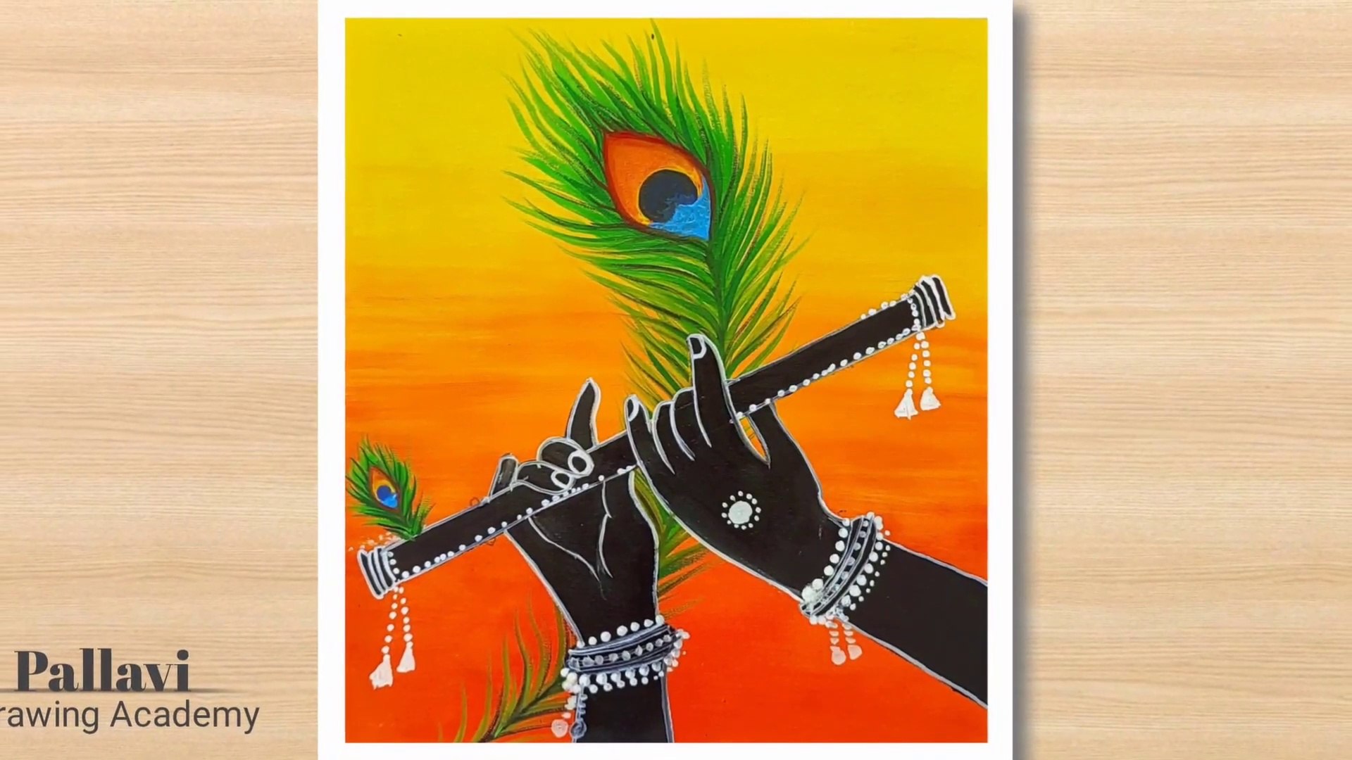 Krishna Painting Easy Krishan painting for beginners Poster color Pallavi Drawing Academy